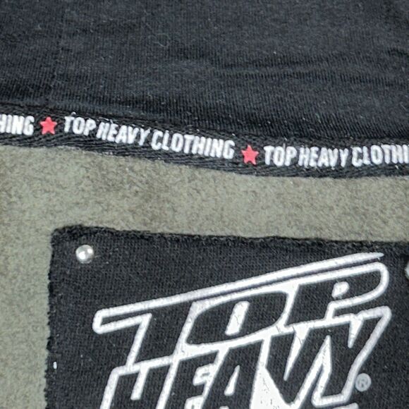 2008 Top Heavy Full Zip Hoodie Sweatshirt Faux Fur Trim Men’s Large Blue Bolt - Picture 5 of 11